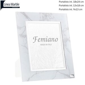 Porta Foto Cornice in Vetro Molato Bianco Carrara  Made in Italy - First Class D3108