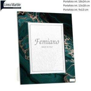 Porta Foto Cornice in Vetro Molato Ottanio - Oro  Made in Italy - First Class D3104