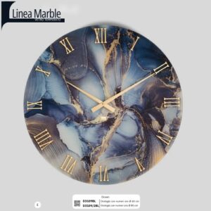 Orologio da Parete in Vetro Temperato Blu 60 - 80 cm stampa a caldo Made in Italy First Class D3109BL